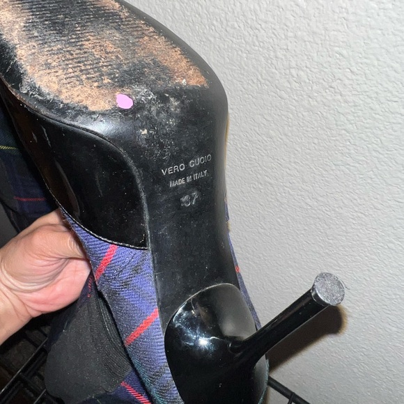 dolce & gabanna plaid boots with heels - Picture 8 of 10